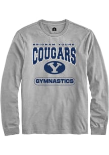 Rally BYU Cougars Grey Gymnastics Long Sleeve T Shirt