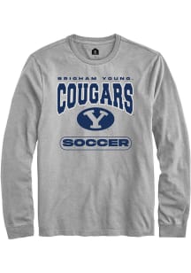 Rally BYU Cougars Grey Soccer Long Sleeve T Shirt