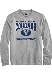 Rally BYU Cougars Grey Womens Tennis Long Sleeve T Shirt