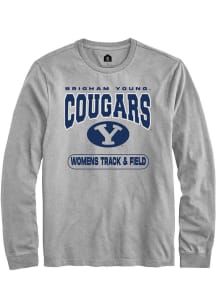 Rally BYU Cougars Grey Womens Track and Field Long Sleeve T Shirt