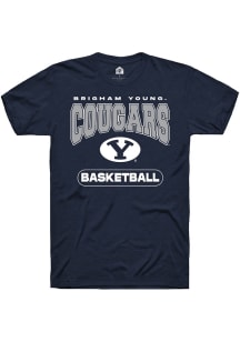 Rally BYU Cougars Navy Blue Basketball Short Sleeve T Shirt