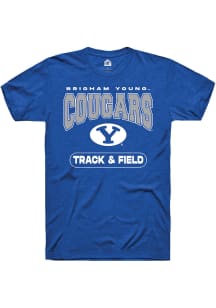 Rally BYU Cougars Blue Track and Field Short Sleeve T Shirt