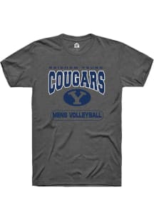 Rally BYU Cougars Charcoal Mens Volleyball Short Sleeve T Shirt