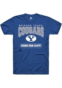 Rally BYU Cougars Blue Womens Cross Country Short Sleeve T Shirt