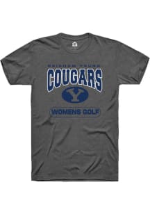 Rally BYU Cougars Charcoal Womens Golf Short Sleeve T Shirt