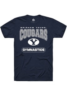 Rally BYU Cougars Navy Blue Gymnastics Short Sleeve T Shirt