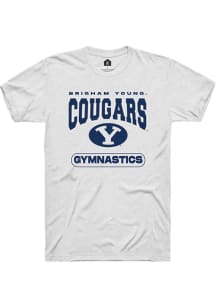 Rally BYU Cougars White Gymnastics Short Sleeve T Shirt