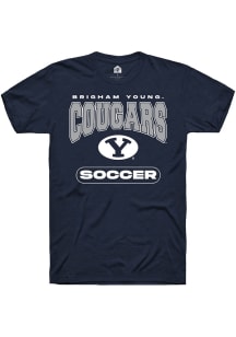 Rally BYU Cougars Navy Blue Soccer Short Sleeve T Shirt
