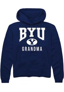 Rally BYU Cougars Mens Navy Blue Grandma Long Sleeve Hoodie
