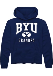 Rally BYU Cougars Mens Navy Blue Grandpa Long Sleeve Hoodie