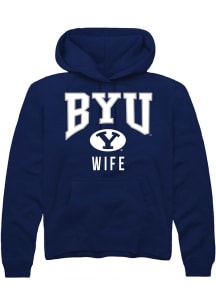 Rally BYU Cougars Mens Navy Blue Wife Long Sleeve Hoodie