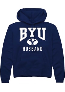 Rally BYU Cougars Mens Navy Blue Husband Long Sleeve Hoodie
