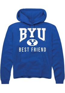 Rally BYU Cougars Mens Blue Best Friend Long Sleeve Hoodie