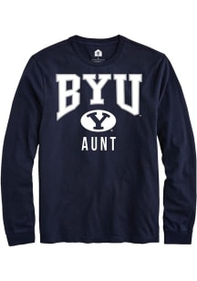 Rally BYU Cougars Navy Blue Aunt Long Sleeve T Shirt