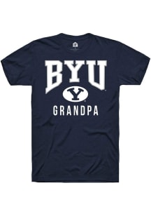 Rally BYU Cougars Navy Blue Grandpa Short Sleeve T Shirt