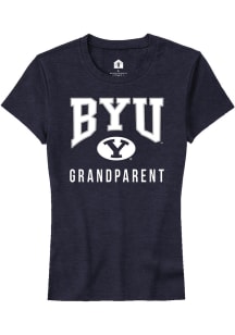 Rally BYU Cougars Womens Navy Blue Grandparent Short Sleeve T-Shirt