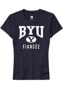 Rally BYU Cougars Womens Navy Blue Fiancée Short Sleeve T-Shirt
