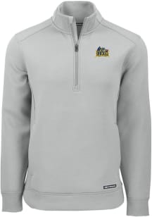 Cutter and Buck Drexel Dragons Mens Ash Roam Long Sleeve Qtr Zip Pullover