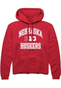 Rally Nebraska Cornhuskers Mens Red No 1 Long Sleeve Hoodie