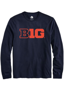 Rally Big Ten Orange Primary Logo Long Sleeve T Shirt