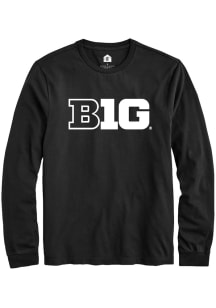 Rally Big Ten Black Primary Logo Long Sleeve T Shirt
