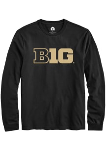 Rally Big Ten Black Primary Printed Logo Long Sleeve T Shirt