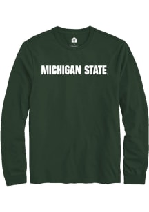 Rally Michigan State Spartans Green Wordmark Long Sleeve T Shirt