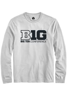 Rally Big Ten White Conference Long Sleeve T Shirt
