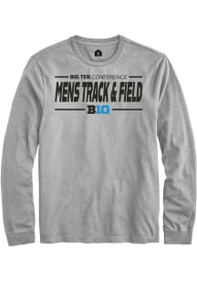 Rally Big Ten Grey Mens Track & Field Long Sleeve T Shirt