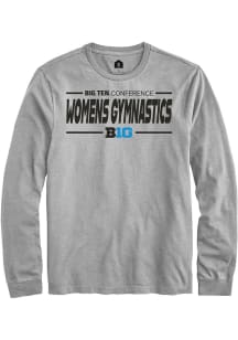 Rally Big Ten Grey Womens Gymnastics Long Sleeve T Shirt