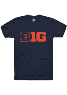 Rally Big Ten Orange Primary Logo Short Sleeve T Shirt