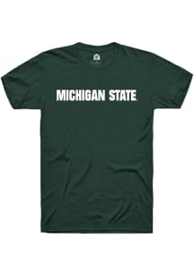 Rally Michigan State Spartans Green Wordmark Style Short Sleeve T Shirt