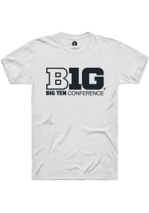 Rally Big Ten White Conference Short Sleeve T Shirt