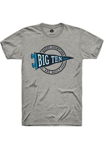 Rally Big Ten Grey Pennant Short Sleeve T Shirt