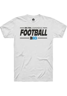 Rally Big Ten White Football Short Sleeve T Shirt