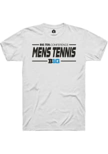 Rally Big Ten White Mens Tennis Short Sleeve T Shirt