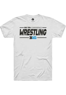 Rally Big Ten White Wrestling Short Sleeve T Shirt