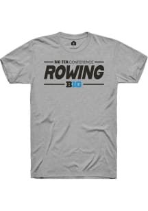 Rally Big Ten Grey Rowing Short Sleeve T Shirt