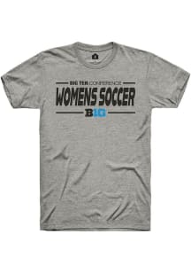 Rally Big Ten Grey Womens Soccer Short Sleeve T Shirt