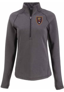 Cutter and Buck Real Salt Lake Womens Black Pehastin Qtr Zip