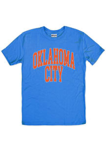 Oklahoma Blue Arched Wordmark Short Sleeve Fashion T Shirt
