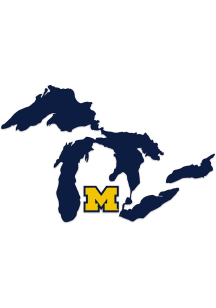 Michigan Wolverines 3x5 Graphic Auto Decal - Blue