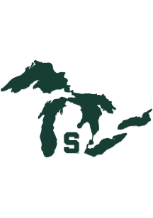 Michigan State Spartans 3x5 Graphic Auto Decal - Green