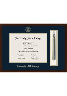 Pitt Panthers Tassel Delta Diploma Frame - Brown