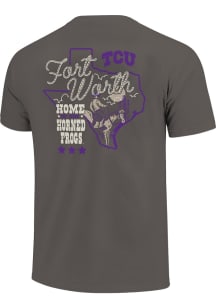 TCU Horned Frogs Graphite Football Campus State Short Sleeve T Shirt