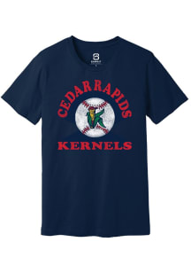 Summit Sportswear Cedar Rapids Kernels Navy Blue Soft Arch Short Sleeve T Shirt