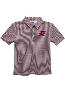 Vive La Fete Central Michigan Chippewas Youth Maroon Pencil Stripe Short Sleeve Polo Shirt