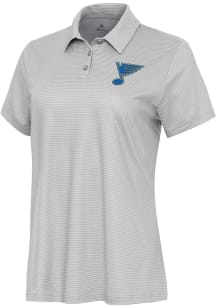 Antigua St Louis Blues Womens White Rings Short Sleeve Polo Shirt