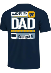 Washburn Ichabods Navy Blue Tiles Dad Short Sleeve T Shirt