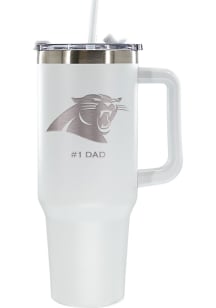The Memory Company Carolina Panthers Dad 40oz Stainless Steel Tumbler - White
